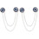 2Pièces Pinces Broches Œil Colorés Accessoire Mode 2