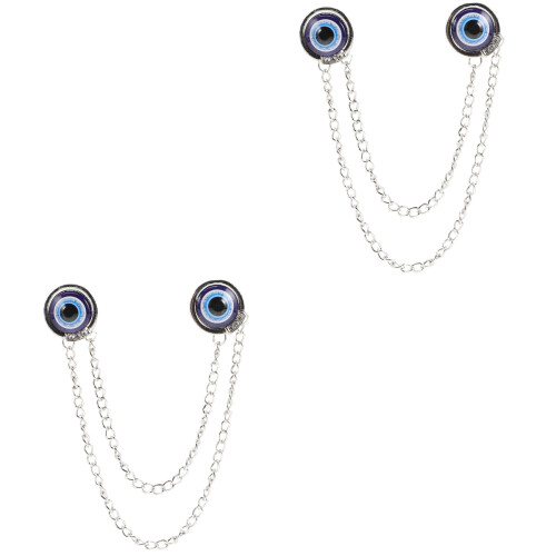2Pièces Pinces Broches Œil Colorés Accessoire Mode 2