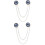 2Pièces Pinces Broches Œil Colorés Accessoire Mode 4