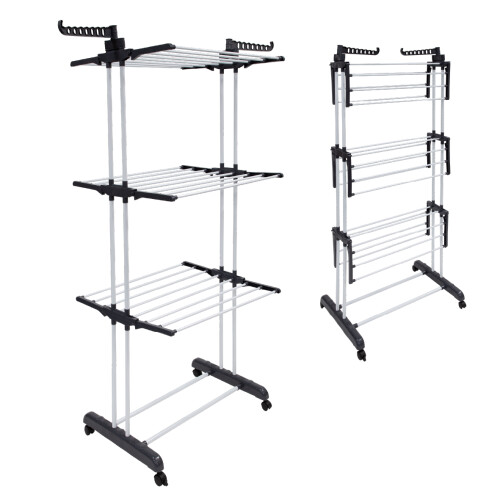 Anika 3-Tier Clothes Airer with Wheels