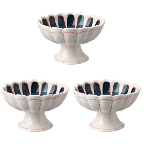 3Pièces En Céramique Socle Design Chrysanthème 2