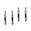 4Pièces Outil Modelage Sourcils Noire Acier Compact 4