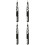 4Pièces Outil Modelage Sourcils Noire Acier Compact 5