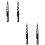 4Pièces Outil Modelage Sourcils Noire Acier Compact 6