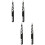 4Pièces Outil Modelage Sourcils Noire Acier Compact 7
