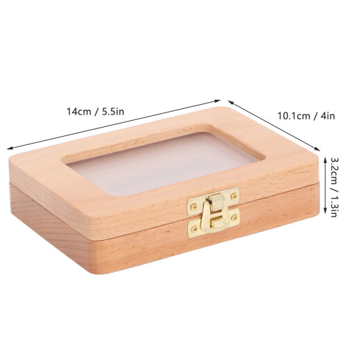 Baby Tooth Keepsake Box - Pine Wood,14x10.1x3.2cm 1