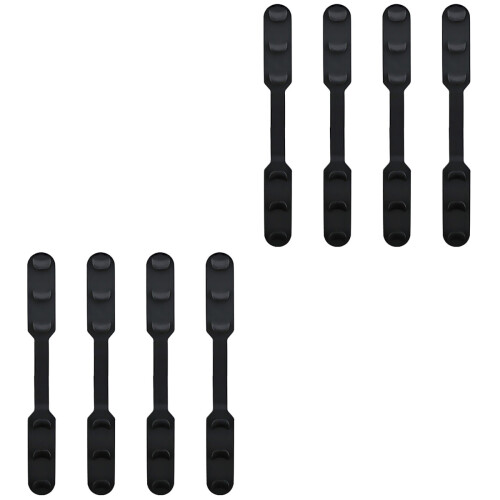 8Pièces Boucle Masque Élastique Noire Ajustable Durable 2