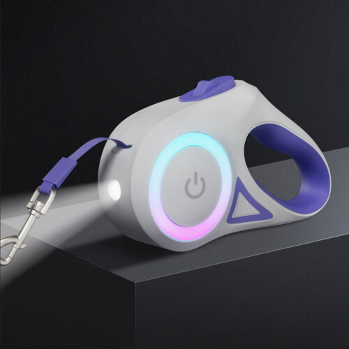 LED Automatic Retractable Dog Leash with RGB Touch Light, Ergonomic Handle 2