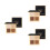 3Pièces Kit Palette Make-Up Poudre Multi Usage Femmes 4