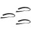 6Pièces Ceintures Nylon Noir Fixation Roue 6