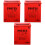 3Pièces Boîtes À Lettres Rouges Décoratives Pour Maison 3