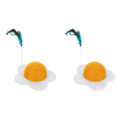 2Pièces Griffoir Adorable Chat Ivoire Jeu Durable 1