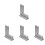 4Pièces Règle De Charpentier Argentée, Équerre Angle 90 Résistante 5
