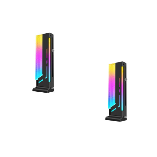 2Pièces Support GPU Magnétique Noir Avec Argb Pour Ordinateur 1