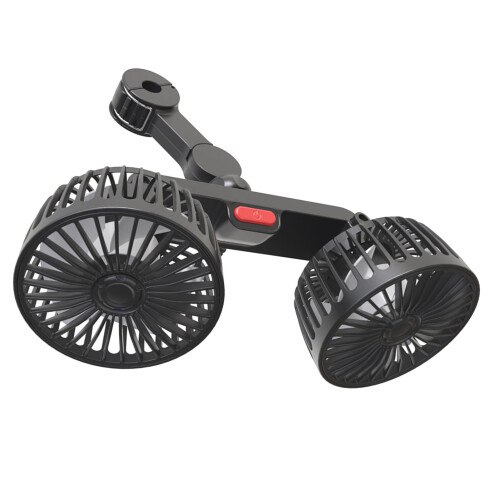 USB Car Fan 5V 2A Adjustable Angle 10W Rear Vent