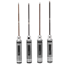 Kit de tournevis hexagonaux avec poignée antidérapante en alliage d'aluminium, ensemble d'outils pour voitures RC, embouts en acier de précision,