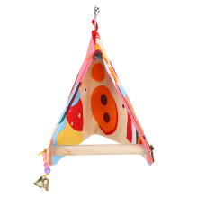 Winter Warm Bird Nest Hammock Tent With Bells Mental And Physical Fun To Play Soft Material Elevated Place To Swing Birdcage Accessory Toy