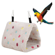 Tente douillette pour petits animaux, hamac suspendu en velours corail doux, cabane pour animaux avec intérieur chaud et confortable et facile à