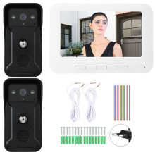 Interphone vidéo filaire haute définition avec sonnette, écran LCD 7 pouces, vision nocturne et 25 sonneries pour une protection renforcée de