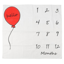 Growth Chart Blanket For Babies Stimulate Growth And Spark Curiosity Time Themed Pattern Soft Breathable Fabric Versatile Use As Rug Tapestry Or Play