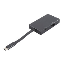 Adaptor multiport USB tip C Plug And Play, ieșire 4K HD, port VGA, cititor SD, încărcare PD, carcasă din aliaj de aluminiu, compatibilă cu