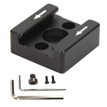 Attacco a slitta a freddo in lega di alluminio di alta qualità con foro filettato da 1/4"-20 per accessori per flash, microfoni e fotocamere Design