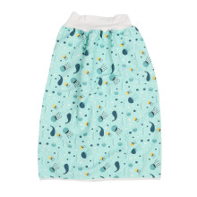 Leak Proof Incontinence Skirt With Elastic Waist, Moisture Absorption Washable Reusable Cotton Fabric Incontinence Mattress For Nighttime Use