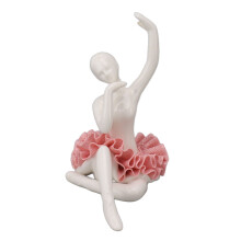 Porzellanfigur einer sich drehenden Ballerina, die eine Melodie spielt – eine musikalische Keramikfigur von höchster Handwerkskunst und zeitloser