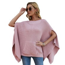 Πουλόβερ Batwing Puff με μακριά μανίκια και λαιμόκοψη, ελαφρύ, ελαστικό, πουλόβερ, από