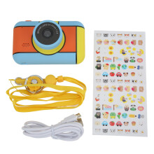 Groot scherm, kindercamera met draaibare zoomlens, digitale camera, dubbele camera, flitser, selfie-functie, snelladen, waterdicht, in hoogte