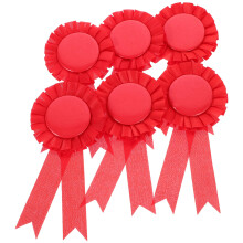 40Stk Blank Award Abzeichen Rot Mit Nadel Für DIY Namensschilder