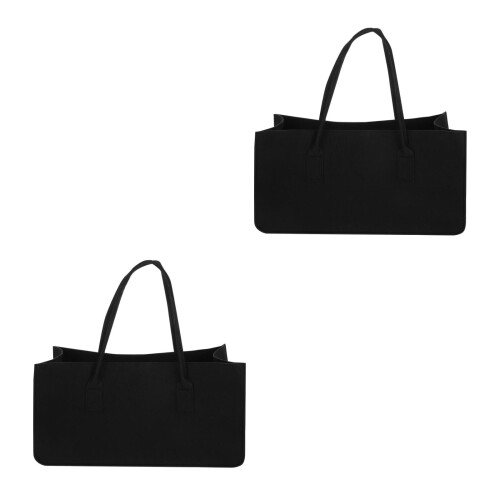 2Pièces De Rangement Noir Résistant Pour Bûches Usage Extérieur 1