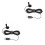 2Pièces Micro USB Professionnel Clip Lavalier Noir Multidirectionnel 4
