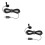 2Pièces Micro USB Professionnel Clip Lavalier Noir Multidirectionnel 6