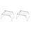 2Pièces Mini Barbecue Portable Pliable Argent Compact Extérieur 3