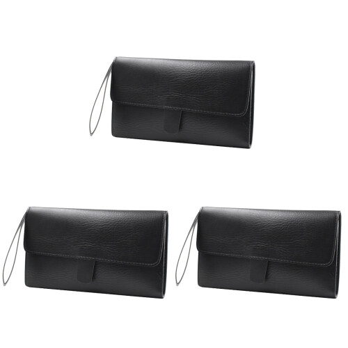 3Pièces Holster Coiffeur Noir Polyvalent Pour Ciseaux Et Clips 2