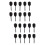 20Pièces Plumes Intégrées Noires Pour Fléchettes Durables 10