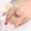 Diamond Ring Geometric Double Row Full Zircon Size 6-10 7