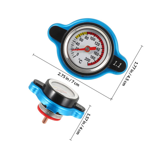 Mesureur Température Eau Bleu Aluminium ABS Pour Camion 1