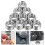 40Pièces Adaptateur Micro Stand Argenté Acier Compatible Caméra 11