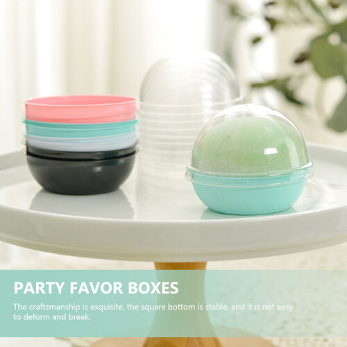 100Pièces Boîtes Scellées Bleu Domes Mini Cupcake 2