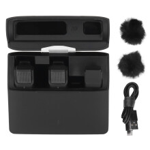 Omnidirectional Pickup Wireless Lavalier Microphones Charging Case Plug And Play Digital Display Noise Cancelling Real Time Monitor Low Latency