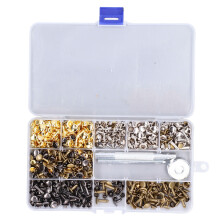 Crafts Repairs Leather Rivets Kit Adjustable Size Rivets Easy Operation Premium Material With Storage Box For DIY Enthusiasts