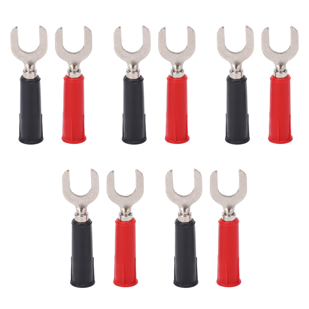 Industrial Grade U Type Banana Plug Strong Applicability Quick Disconnection, Corrosion Resistant Plated Prongs Fork Spade Connector For Solar Energy 9049227968008