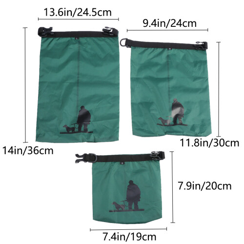 3Pièces Imperméables Nylon Vert Pour Randonnée Canoë 1