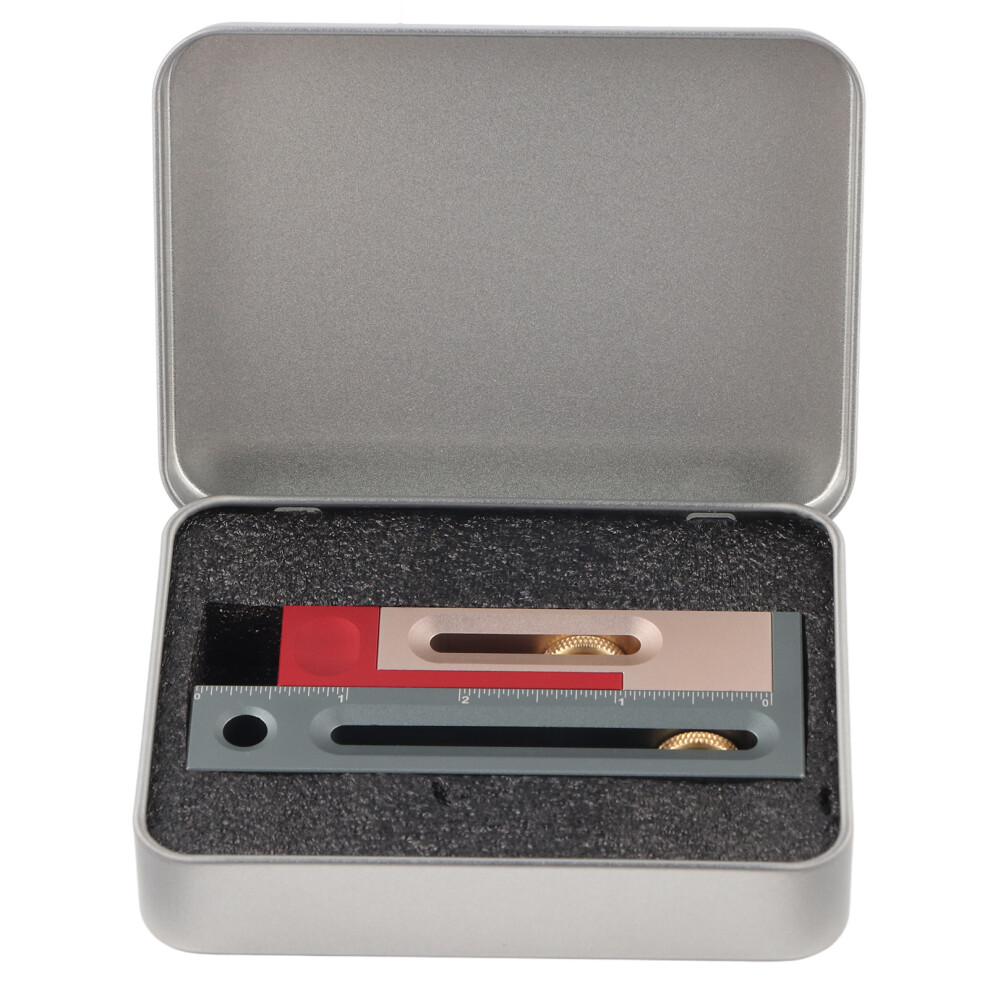 Sturdy Table Saw Slot Adjuster With Precise Scale For Woodworking Projects, Featuring An Adjustable Measuring Block And High Quality Aluminum Alloy 9370362995827