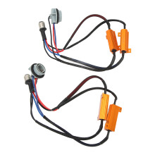 Strålkastarlampsreläkabelhärva med lastmotstånd, fixa blinkande felkod Plug and Play Anti-flimmer-system för Switchback LED-blinkers