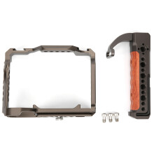 Sturdy Camera Protection Rig For Sony A7S3Aluminum Alloy Structure Top Handle Cold Shoe Mounts Quick Release Plate Arri Mount Compatible Multiple