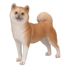 Statuetta da collezione di animali domestici, animale domestico realistico, cane Shiba Inu, statua in resina dipinta a mano, modello da collezione