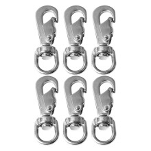 Multi-Functional Swivel Hooks360Degree Rotation Design Heavy Duty Flag Clips Marine-Grade Stainless Steel Quick Release Bail Rigging Anti-Rust